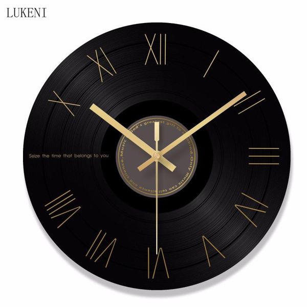 

wall clocks records tempered glass clock home decor