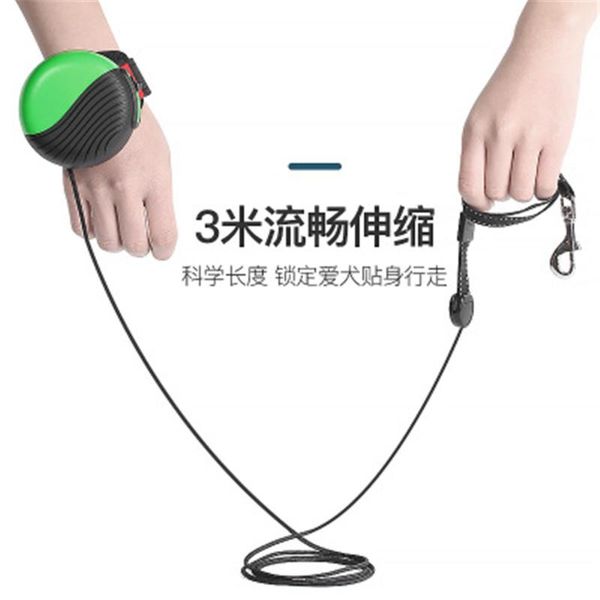 

dog collars & leashes the pet wrist type automatic retractable leash walking teddy small and medium tractor