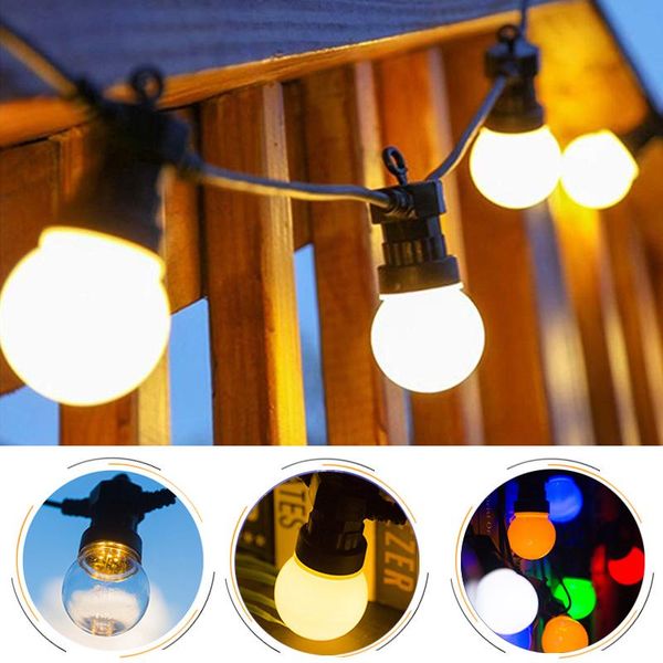 Dizeler 10m 30m IP67 G50 Noel Çelenk LED String Lights Dış Işık Düğün Süslemeleri Tatil Partisi Veranda Dekoratif