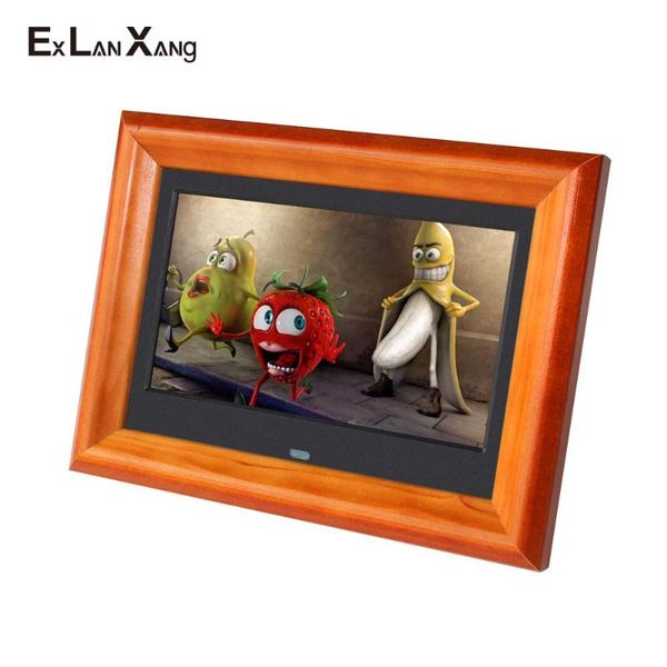 

digital po frames po 10 inch hd picture multimedia player mp3 mp4 alarm clock gift wooden frame