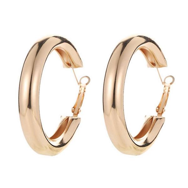 

fashion jewelry casual round hoop earrings gold silver color zircon earing brincos year gift & huggie, Golden;silver