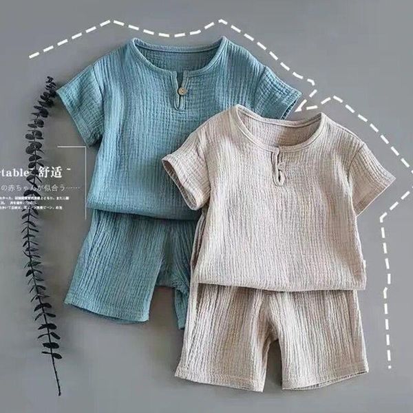 

clothing sets summer boys clothes baby girl fashion solid color t-shirt + shorts 2 pieces infant cotton set girls soft tee, White