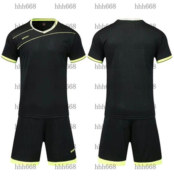 

2021 010178 football tracksuit short sleeve match training suit children's team jersey number logo customization 23, Black
