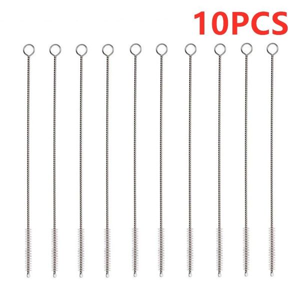 

drinking straws 2/5/10pcs food grade reusable stainless steel straw brush bar party cleaner set for cup accessories