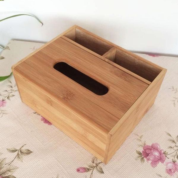 

tissue boxes & napkins bamboo box solid wood napkin holder case towel simple fashion household carton