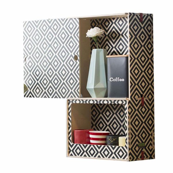 

other home decor waaw wooden wall office shelf kitchen bathroom living room hallway patterned two-section modern generation with slide