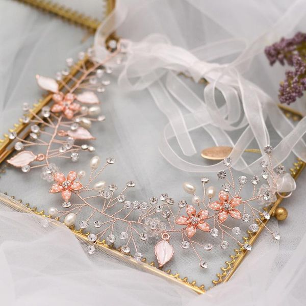 

wedding sashes ueen sh236-rg rose gold bridal belt women's with rhinestones accessories belts flowers for dresses, White