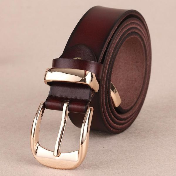 

belts women's genuine leather beltsmetal alloy buckle belt ladies pure color casual drop, Black;brown