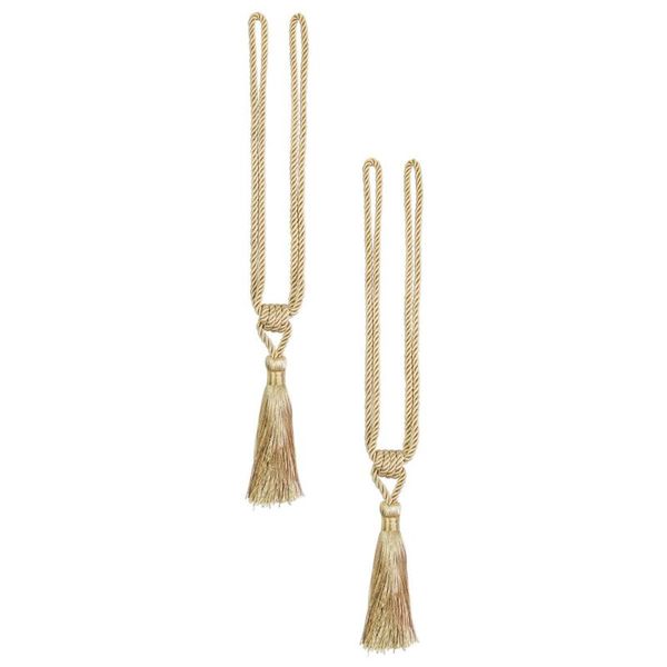 

curtain & drapes 2pcs color buckles tie rope tieback holder polyester