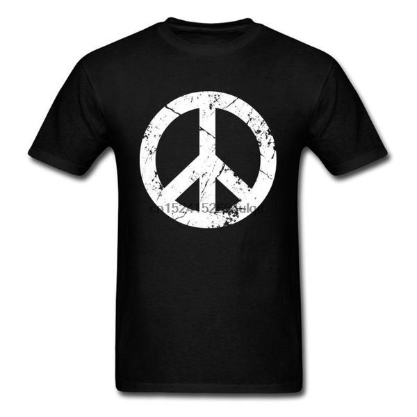 

men's t-shirts white peace sign t shirt no war in the world black stylish tshirts mens good quality 100% cotton vintage 3d printing shi, White;black