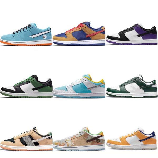 

2021 ftc skateboarding x authentic dunks running shoes men low white lagoon pulse sports sneakers dd1391-101 with box