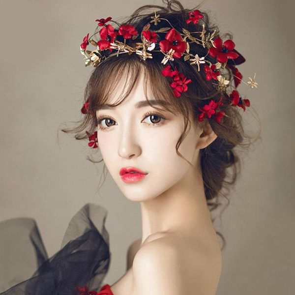 

fashion women flower crown headband wedding bridal hairband hair accessories