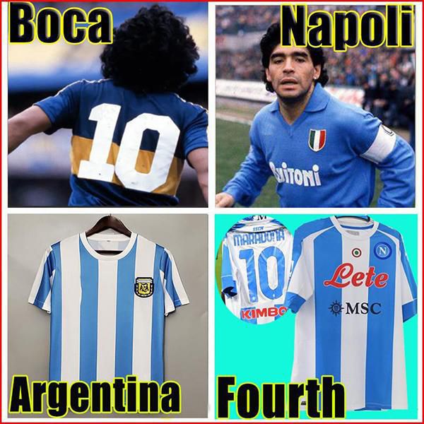 

ops retro 1986 argentina diego maradona soccer jersey 1978 boca juniors 1981 vintage napoli fourth 4th 1987 1988 football shirt kit classic, Black