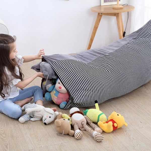 

storage bags fillable home large stuffed cute toy pouch organizer chair kids soft velvet bean