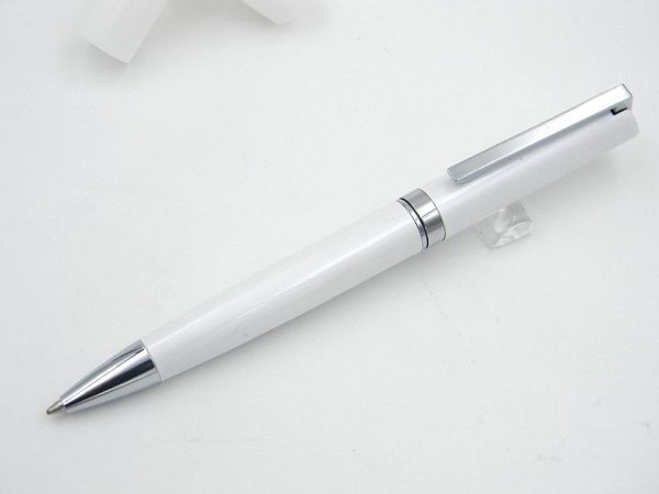 

milky white baoer straight pen holder ballpoint pens, Blue;orange
