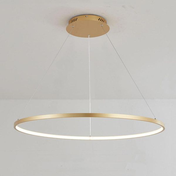 

pendant lamps modern led chandelier 40/60cm circle lighting lustre ring lights living room decoration bedroom light fixtures