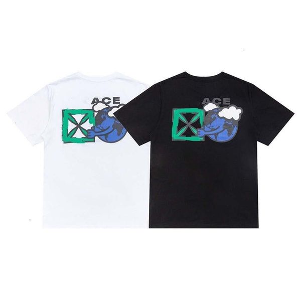 

european and american fashion brand men and women printed short sleeved loose casual t shirt, White;black