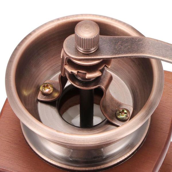 

manual coffee grinders bean grinder wooden hand stainless steel retro spice mini burr mill with ceramic