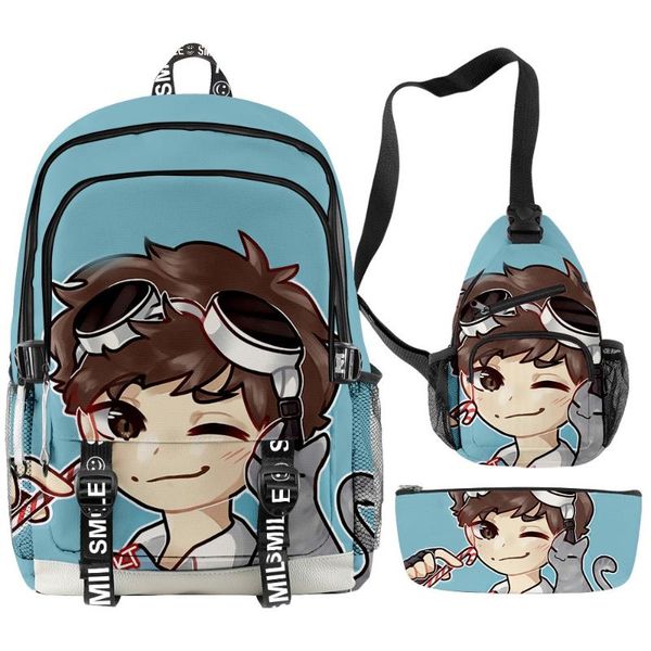 

backpack georgenotfound 3d print 3pcs/set primary middle school students schoolbag boys girls oxford waterproof women