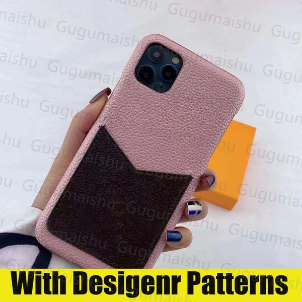 

with box l fashion card holder phone cases for iphone 13 13pro max 12 11 12mini 11p x xr xsmax 7/8 plus cover luxury silicone protect design