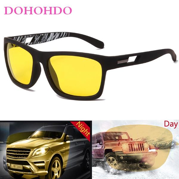 

sunglasses dohohdo polarized men driving shades male night vision sun glasses designer anti-glare goggle gafas, White;black