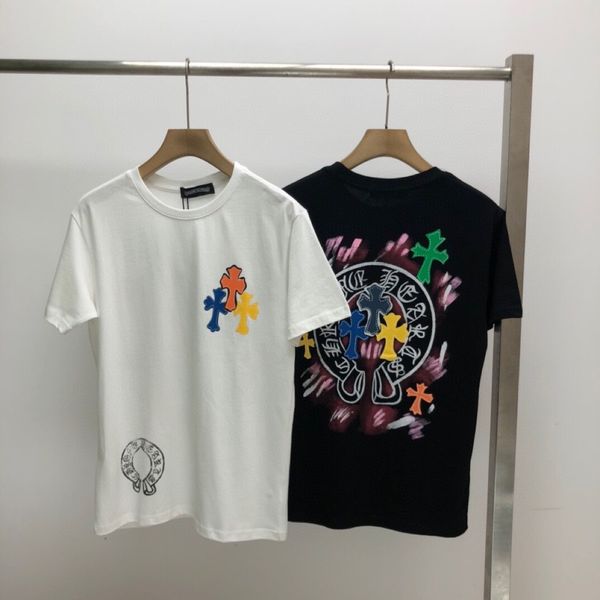 

ch summer ch cro short sleeve men's trendy t-shirt cross sanskrit print, White