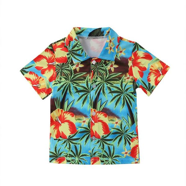 

fashion kids clothes summer boys hawaiian shirt coconut print shirts for children, White;black