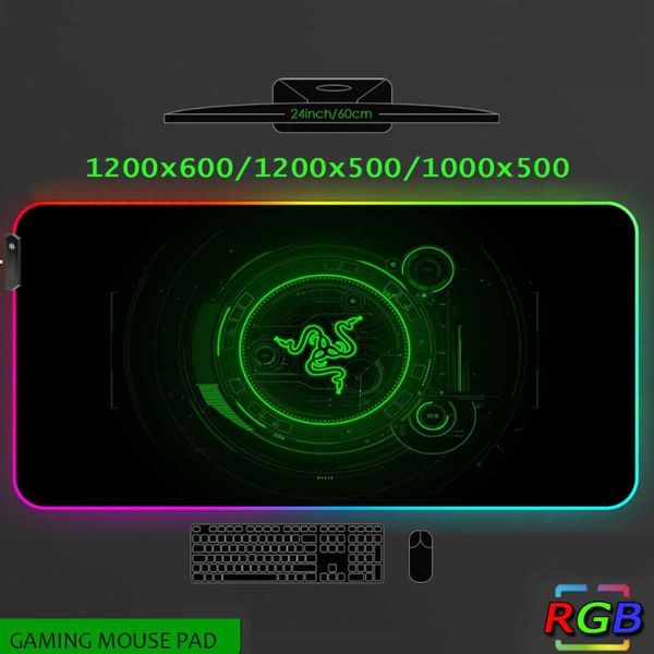 

mouse pads & wrist rests razer table pad mousepad 120 50 tabledesk gaming 100 60 mats rgb game extended with led light extra wide