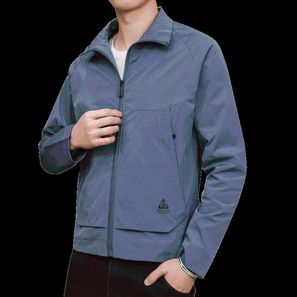 

men's jackets 2021 autumn men casual solid fashion stand-up collar and coats m-4xl spring jacket, Black;brown