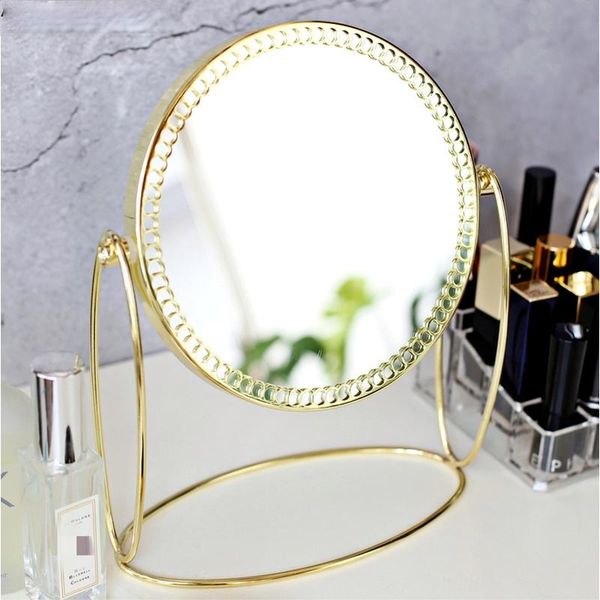 

mirrors creative metal rotatable double-sided mirror bedroom decor accessories deskglass dressing ornaments birthday gifts