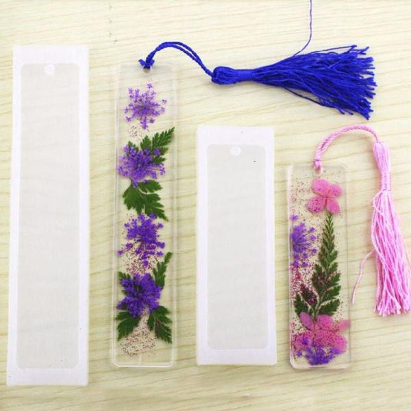

bookmark 2 pcs/set creative rectangle silicone mold diy handmade jewelry making mould dried flower crafts tools gifts stationery