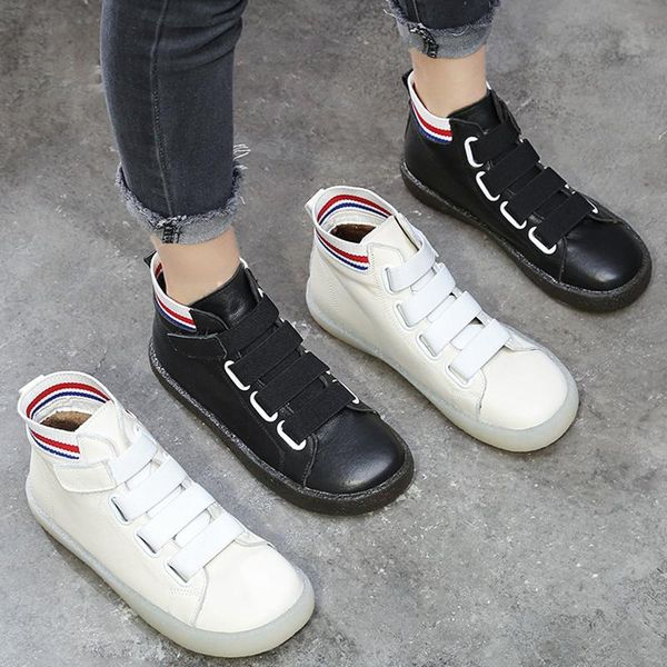 

boots laasimi women autumn flat for women's genuine leather casual shoes woman high shoe female ankle boot large size, Black