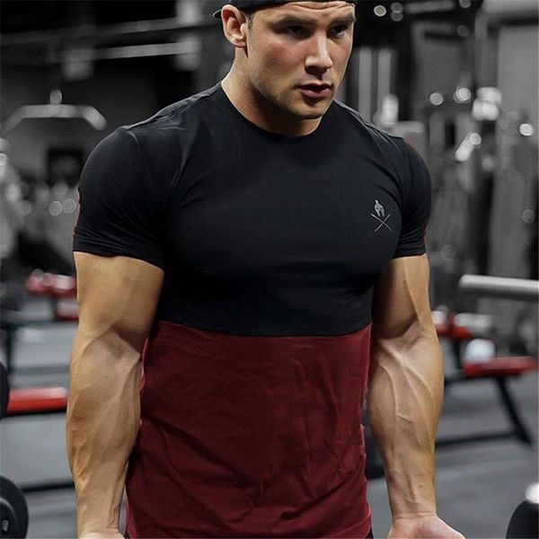 

men's t-shirts summer style for men thin t-shirts short sleeve training of ance air race patchwork pullover masculine shirts casual mod, White;black