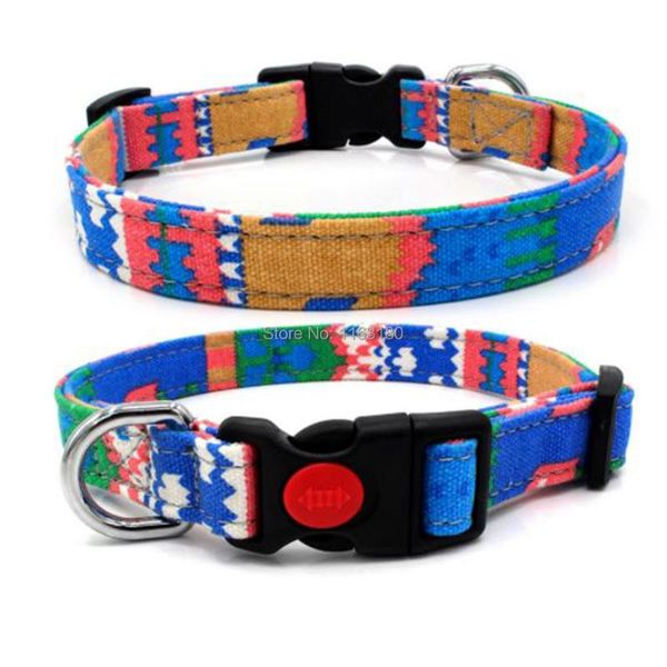 

dog collars & leashes 120 pcs/lot vintage nylon collar buckle puppy adjustable for cat small medium large clip