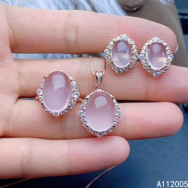 

bracelet, earrings & necklace kjjeaxcmy fine jewelry 925 sterling silver inlaid natural rose quartz female ring pendant earring set elegant, Black