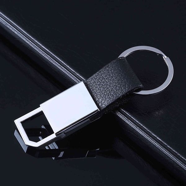 

classic business men's car key chain leather waist buckle pendant laser, Slivery;golden