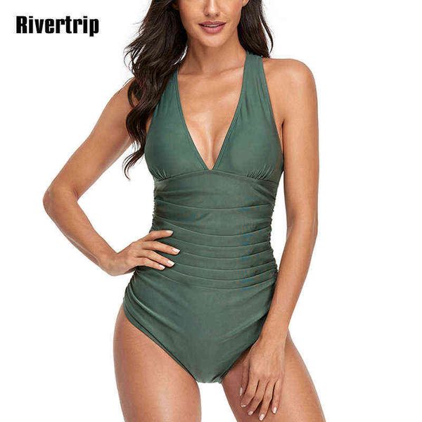 

riseado plunging one piece swimsuit new ruched monokini women strappy swimwear backless bodysuit women's bathing suit, White;black