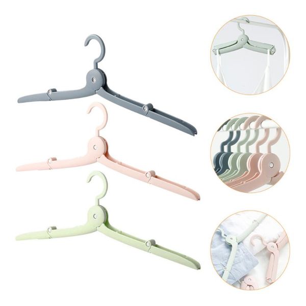 

hangers & racks 1 set 3pcs portable folding travelling clothes (assorted color)