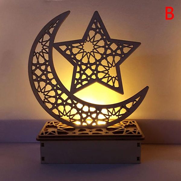 

ramadan eid decorations led candles light wooden plaque hanging pendant muslim event party supplies sashes