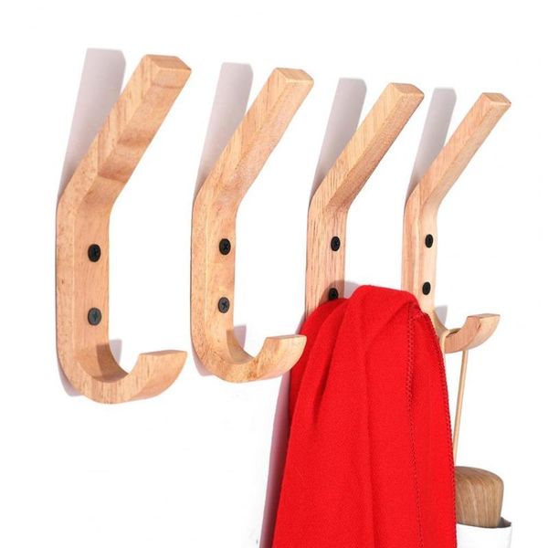 

coat hook sturdy unique shape wood household clothes hangers for kitchen hooks & rails