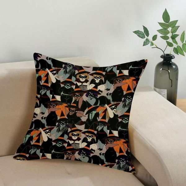 

pillow case 45cm x halloween pillowcase witch pumpkin cushion cover f7b4 room linen living single-sided home sofa decor b4f8