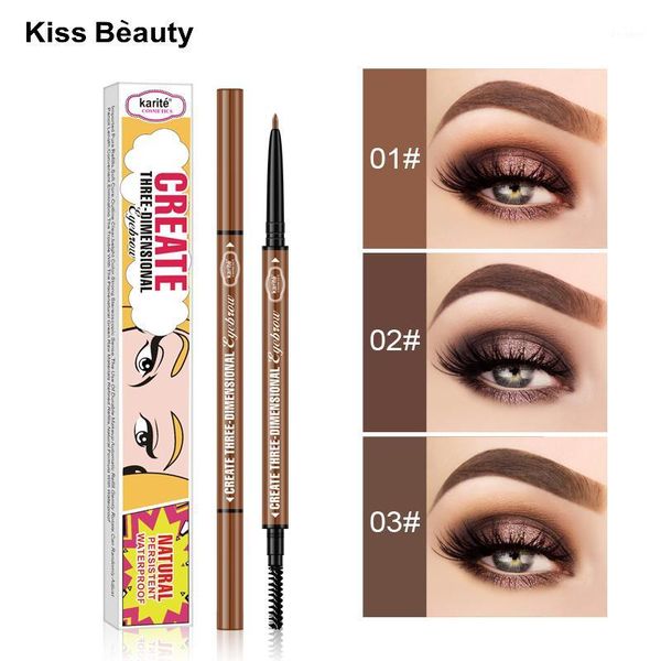 

colors double-headed eyebrow pencil waterproof for eyebrows cosmetics marker enhancer brown tattoo pen cosmetics1