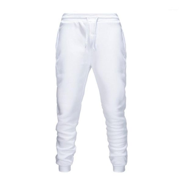 Erkek Pantolon Beyaz Erkek Modası Joggers Erkek Rahat Eşofman Altı Vücut Geliştirme Fitness Parça Ter Pantolon