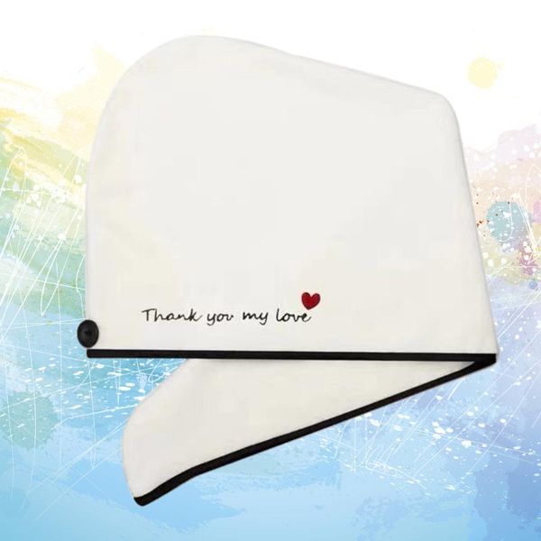 

hair drying caps towel shower bath cap bathroom bathing (color random)