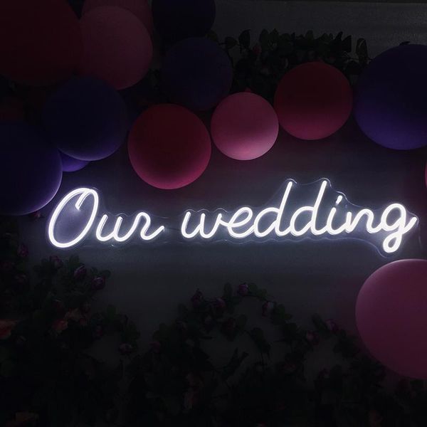 

other event & party supplies our wedding neon sign light custom diy wall bar decoration mariage brideto be decor anniversaire acrylic flex l