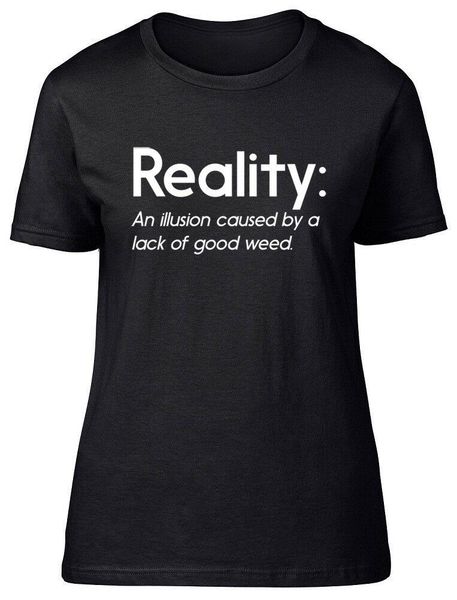 

reality definition funny ladies womens fitted t-shirt men's t-shirts, White;black