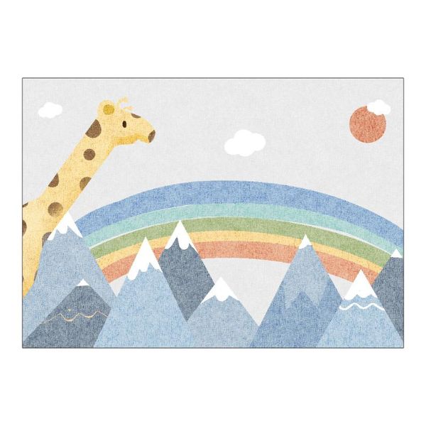 

carpets cute animal pattern children's play blanket carpet baby nursery crawling flannel durable non-slip