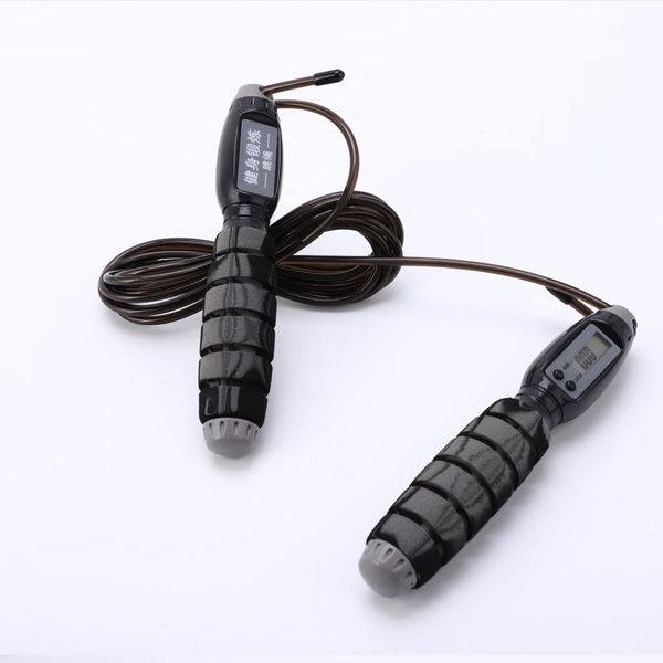 

adjustable skipping rope counting bearing graffiti foam handle steel wire fitness body equipment resistance bands