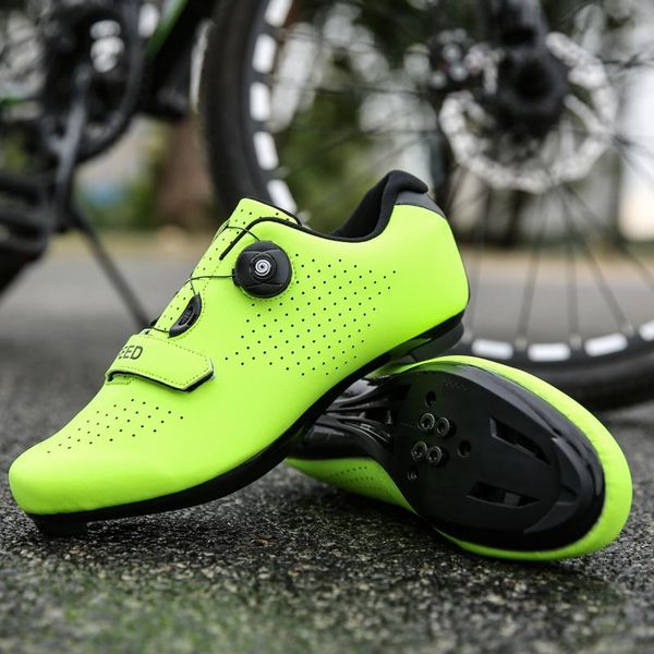 

men women lightweight self-locking mountain road bike shoes couples breathable race special cycling ciclismo masculino footwear, Black