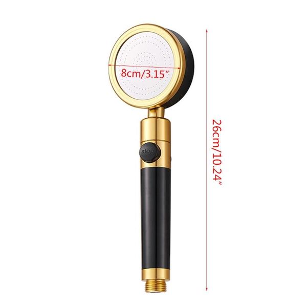 

high pressure large panel rotation handheld shower head with on/off pause switch
